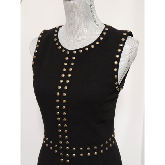 HALOGEN Black Studded Mini Dress - Picture 3 of 6